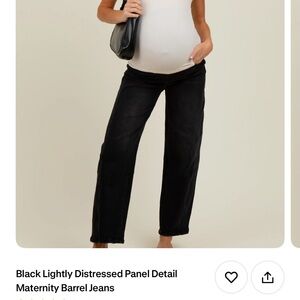 Black Maternity Barrel Jeans